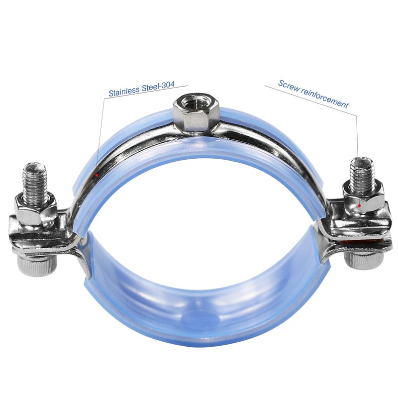 AKIHISA 27/32 Inch Heavy Duty Pipe Strap 2 Pack 304 Stainless Hose Clamps Wall Ceiling Mount Ring Hanger Adjustable Bracket ID 19mm-22mm - Image 5